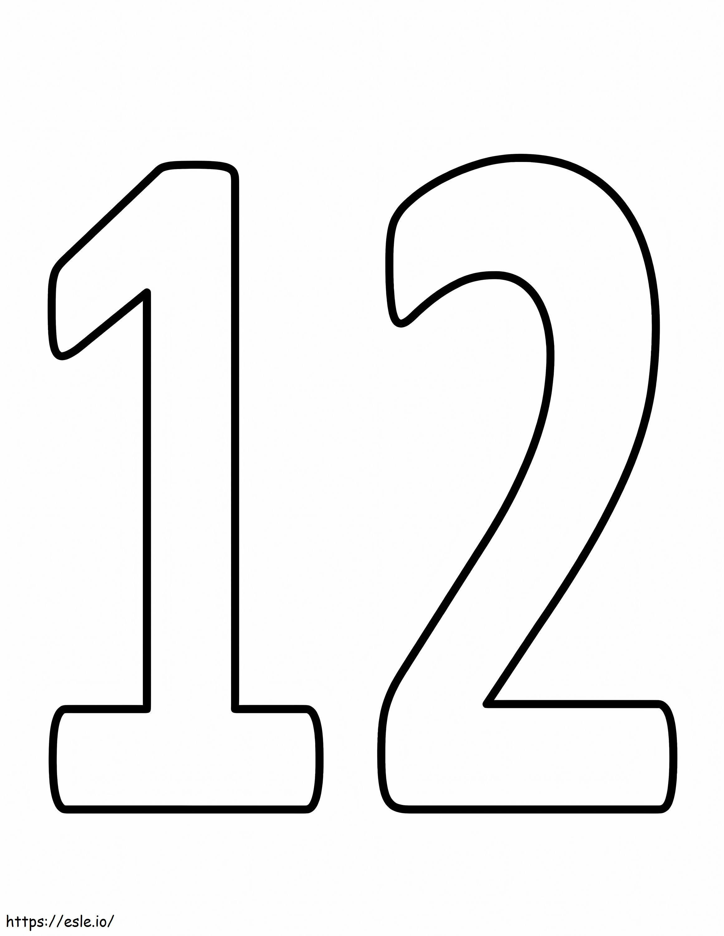 Numero 12 värityskuva