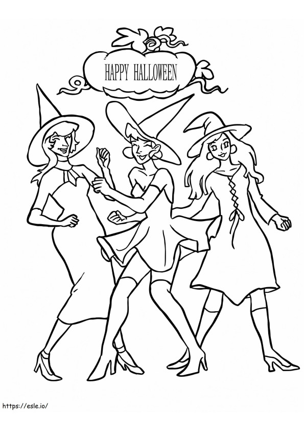 Coloriage Halloween Hocus Pocus à imprimer dessin