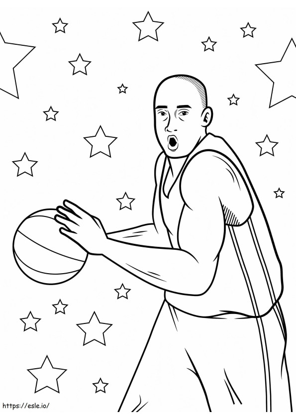 Kobe Bryant imprimabil gratuit de colorat