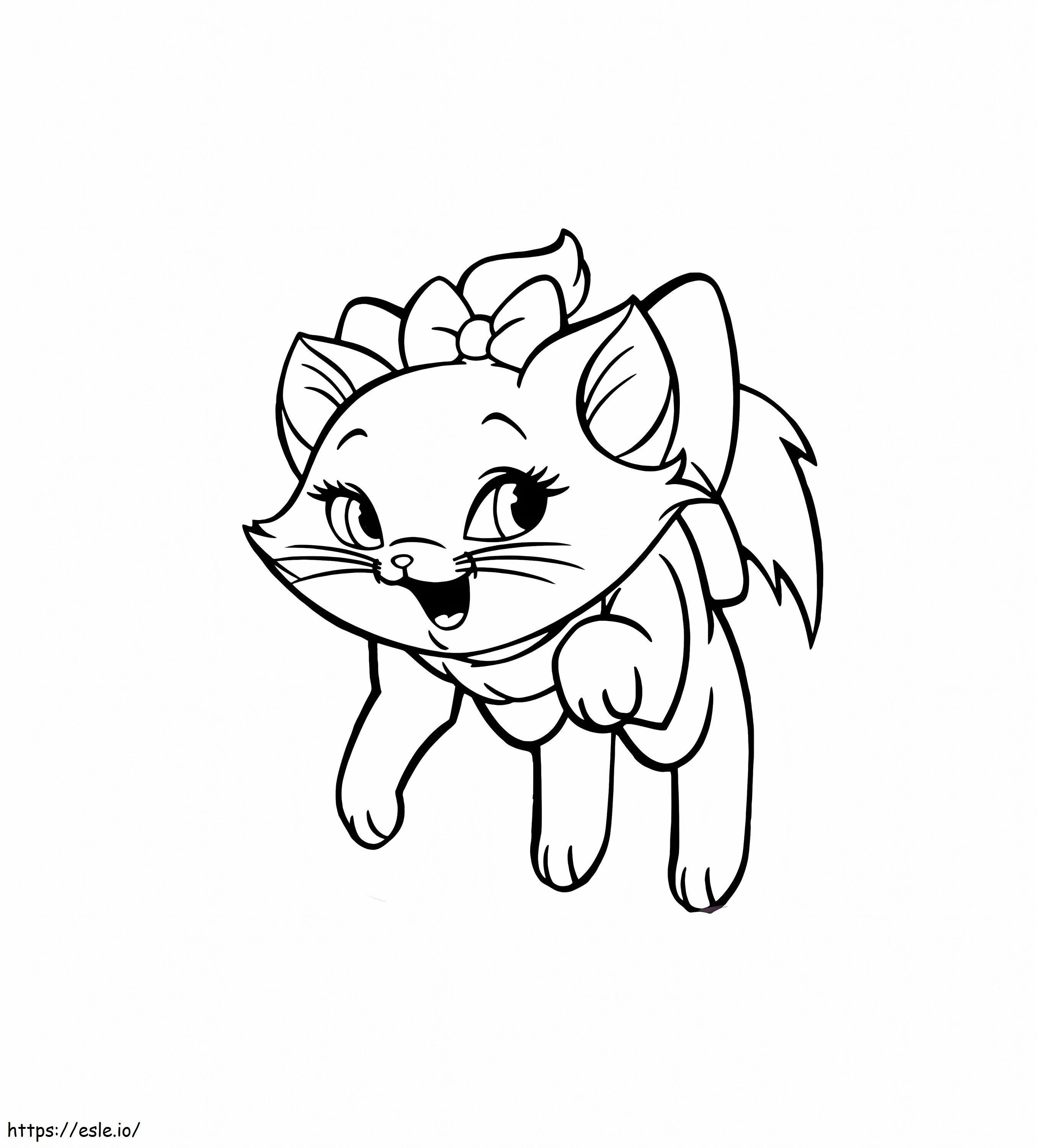 Printable Cute Cat Marie Coloring Pages coloring page