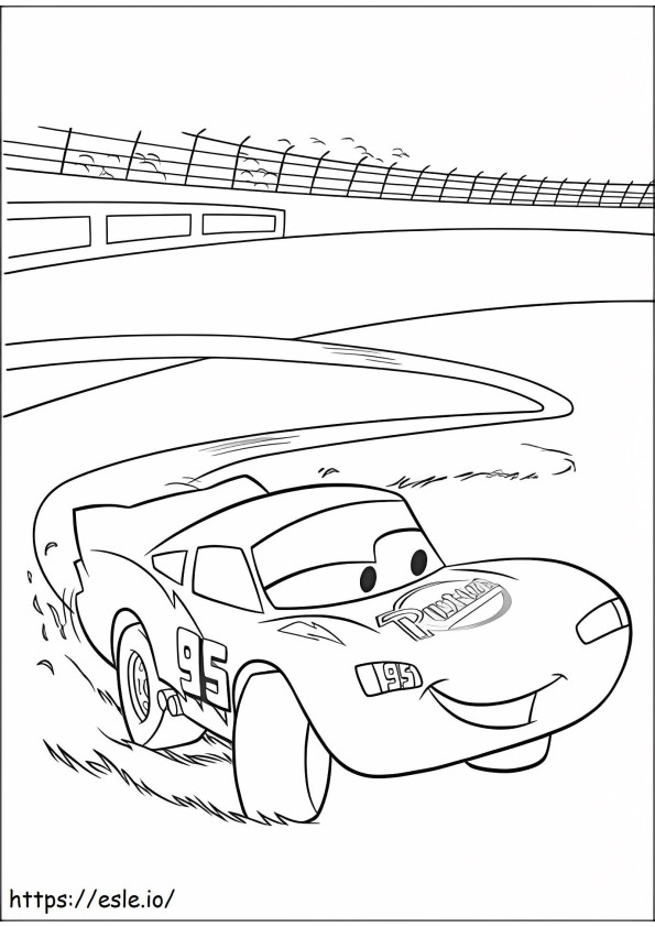 1532920518 Lightning Mcqueen Running Fast A4 coloring page