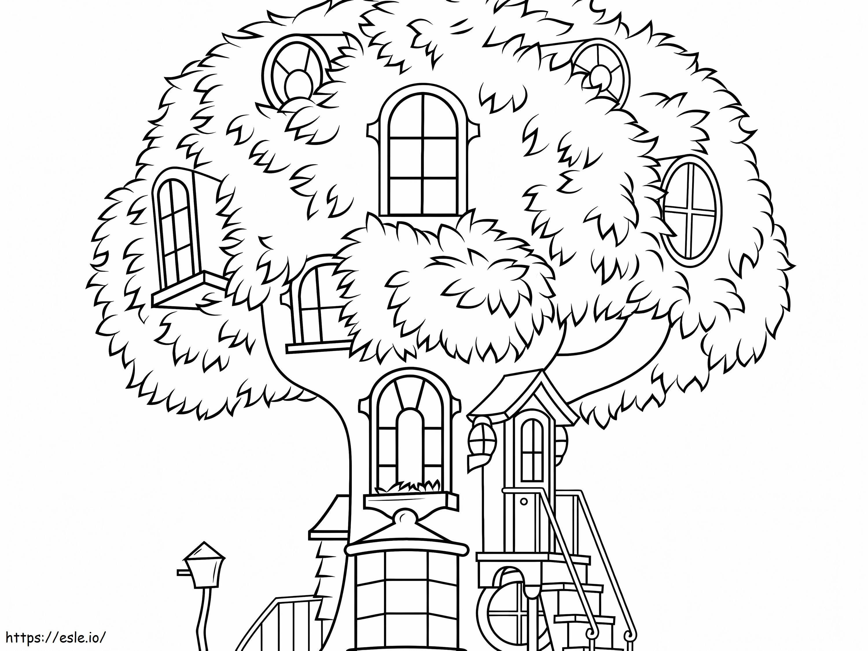 1540956859 Nowy domek na drzewie Idealne pomysły Strony z domkami na drzewie 2 kolorowanka