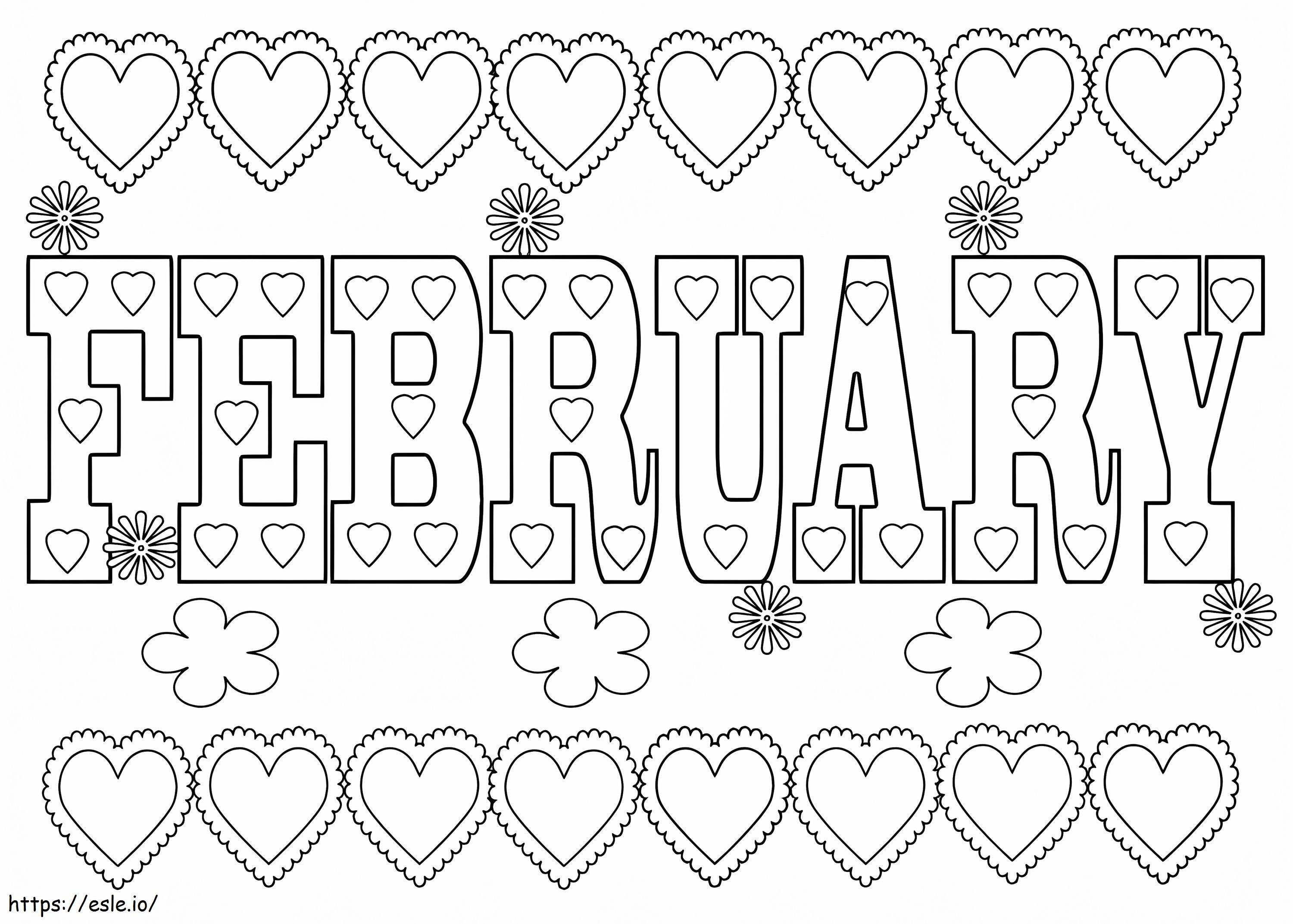 February Coloring Page coloring page
