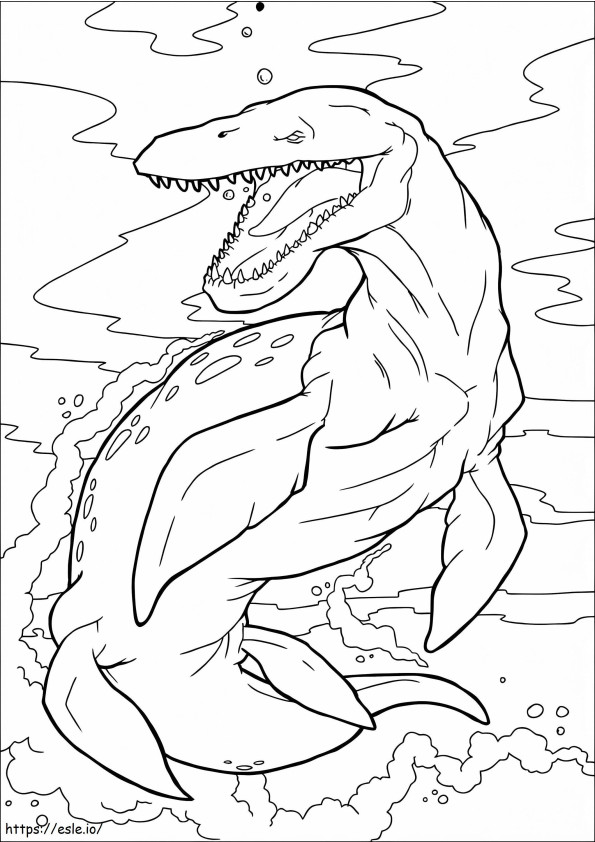Kronosaurus coloring page