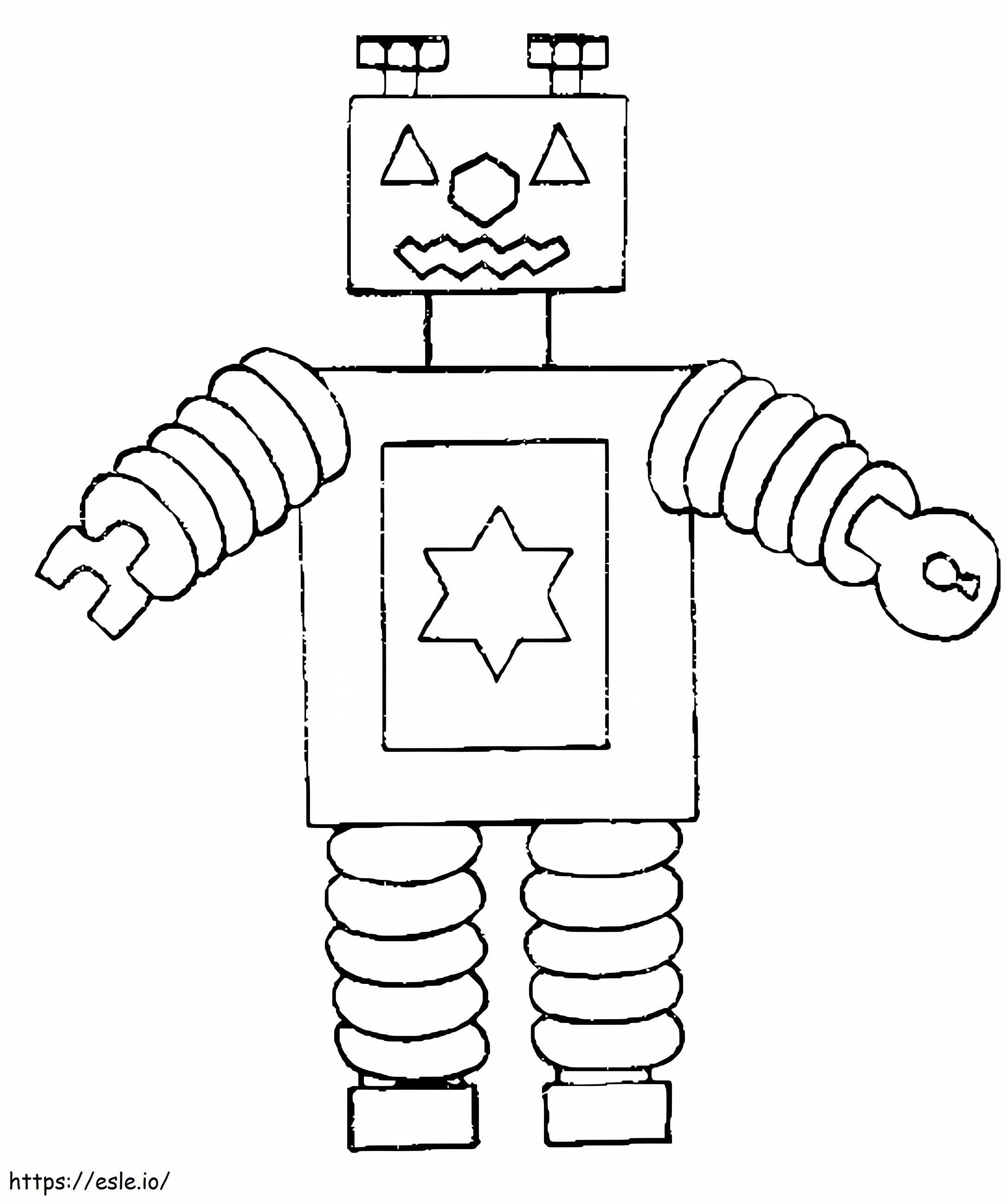 Coloriage Robot étoile à imprimer dessin