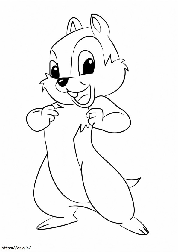 Happy Chip coloring page