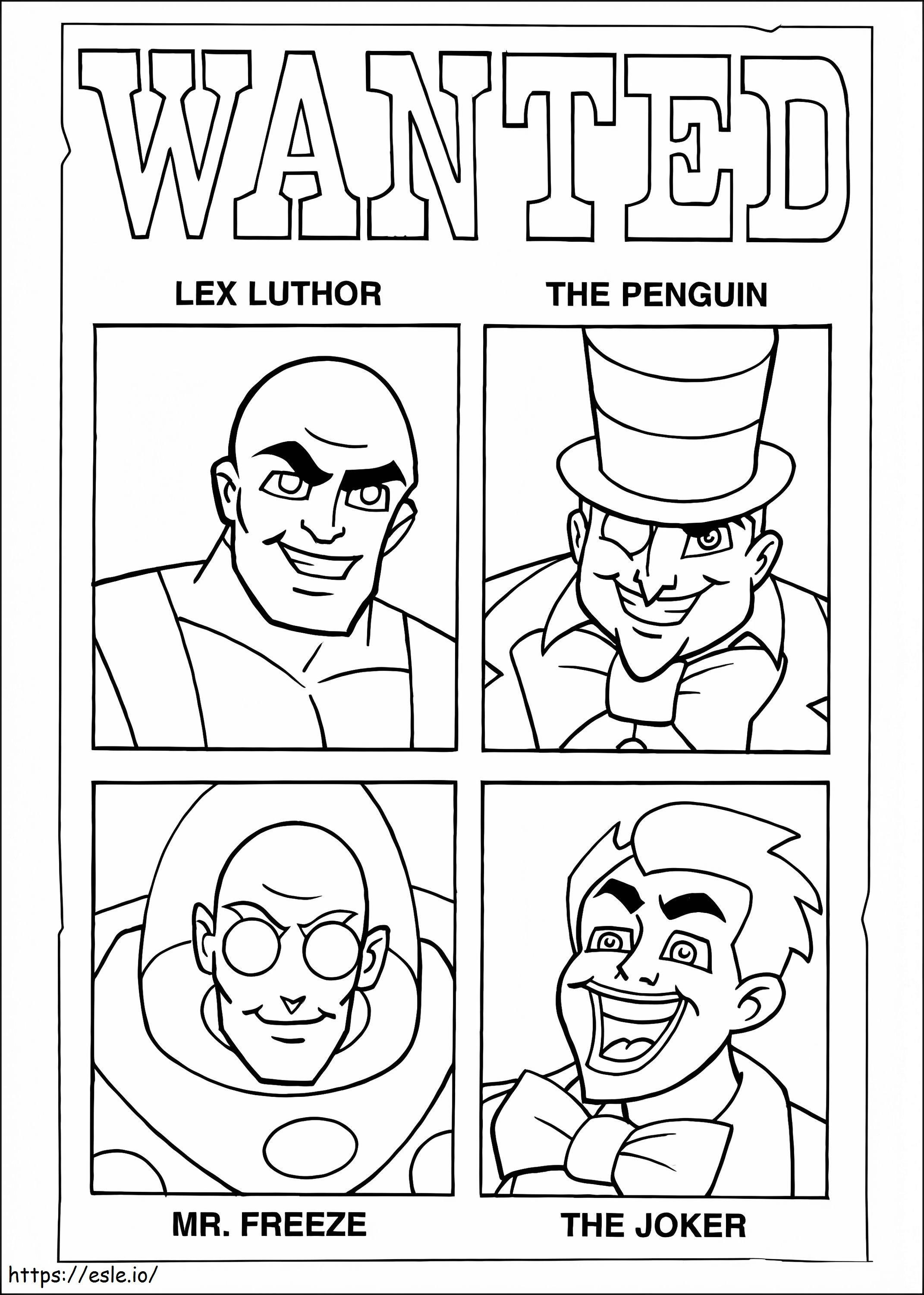 Villains From Super Friends coloring page