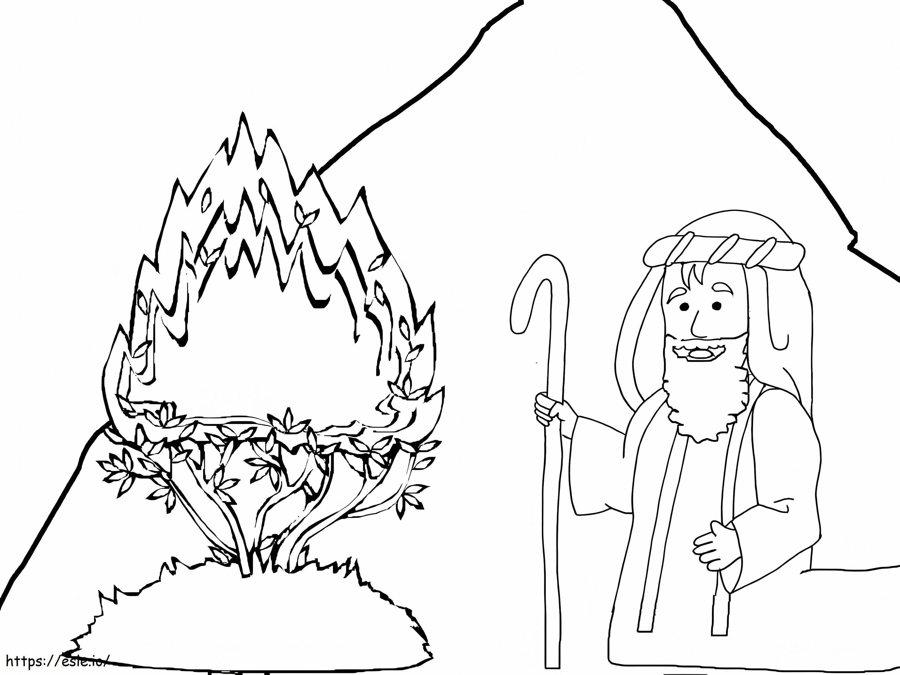 Burning Bush 2 coloring page
