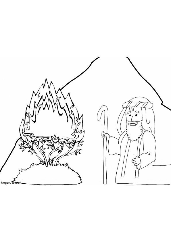 Brennender Dornbusch 2 ausmalbilder