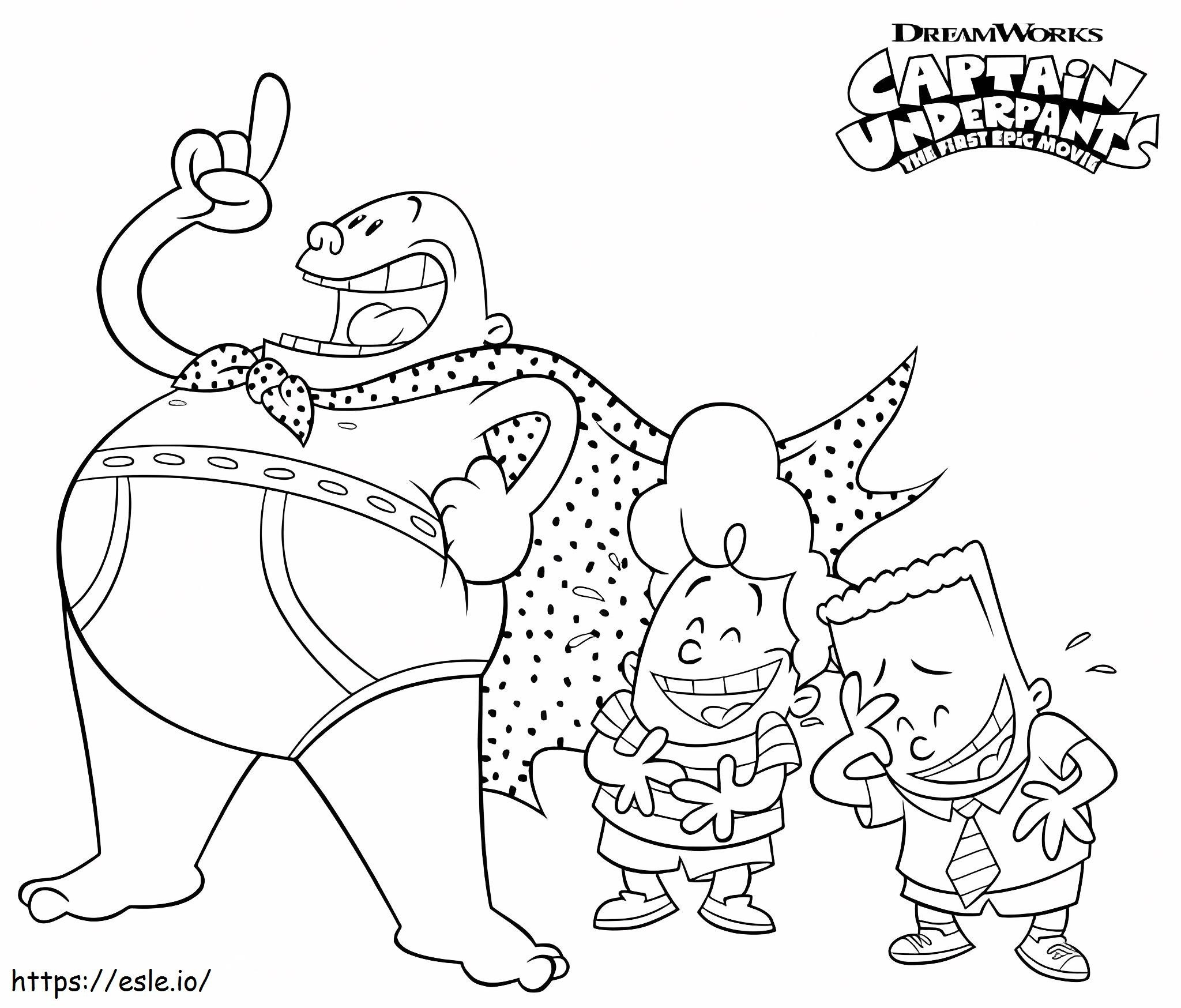 Captain Underpants Funny coloring page