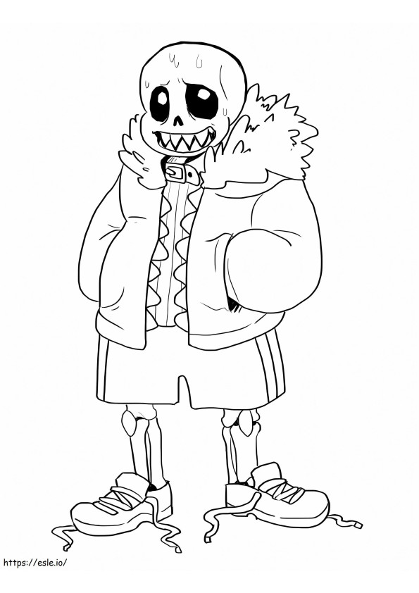 Sans Scary coloring page