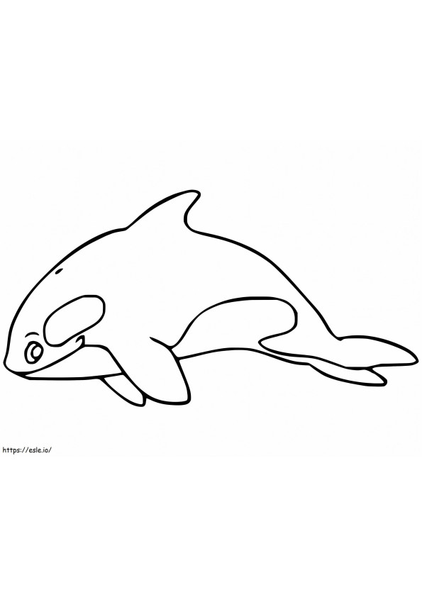 Imprimir baleia assassina para colorir