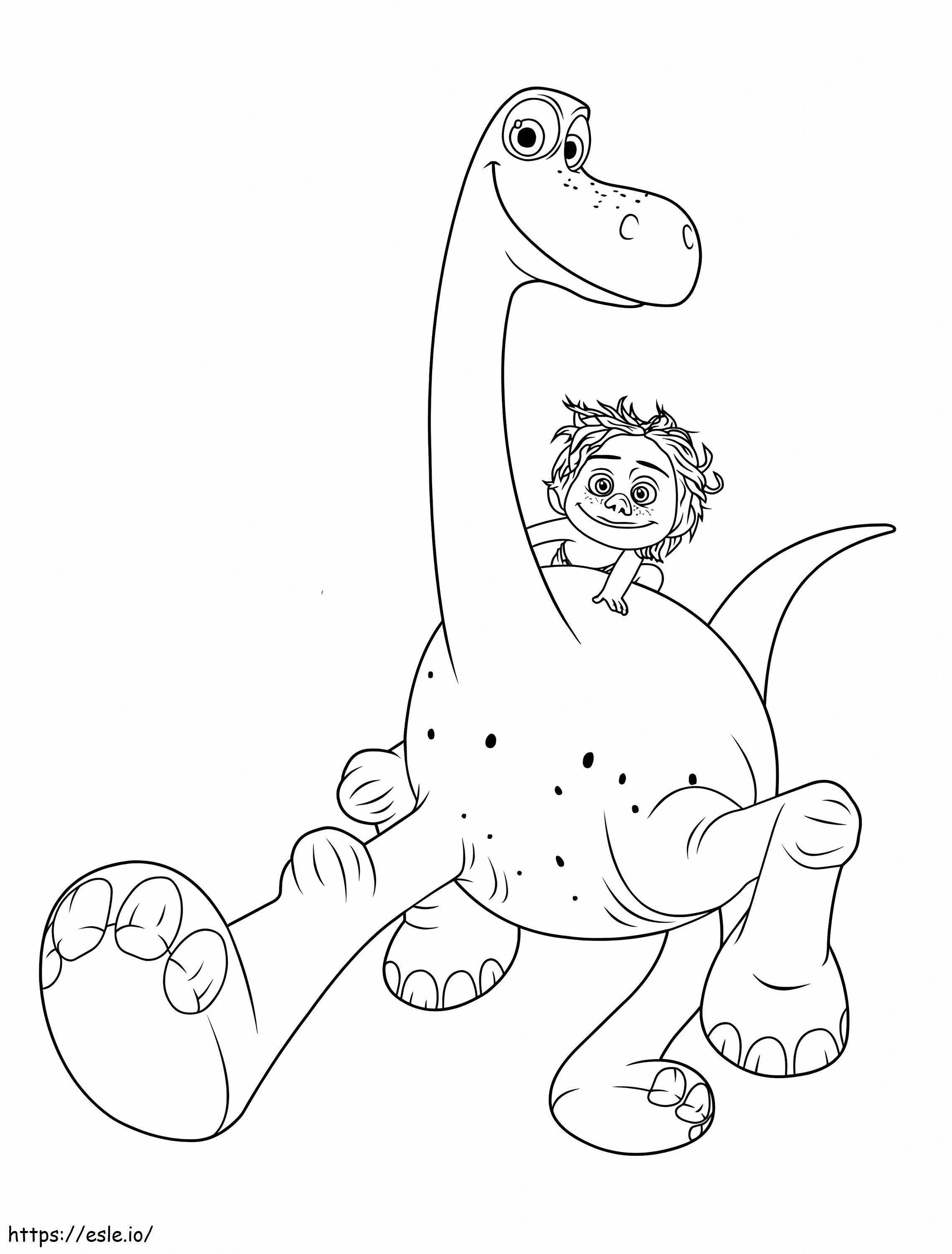 Happy Arlo And Spot coloring page