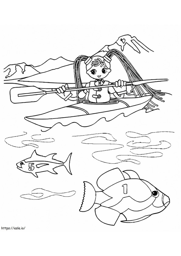 Betty On Boat coloring page