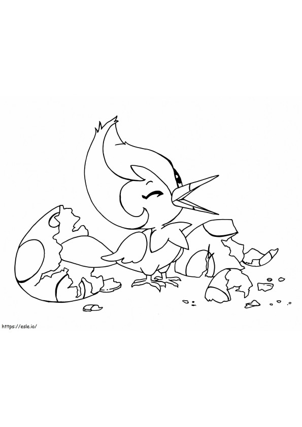 Coloriage Pikipek Pokémon 2 à imprimer dessin