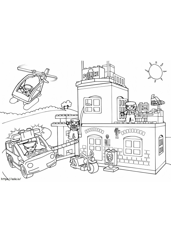 Coloriage Police de la ville Lego 1 à imprimer dessin