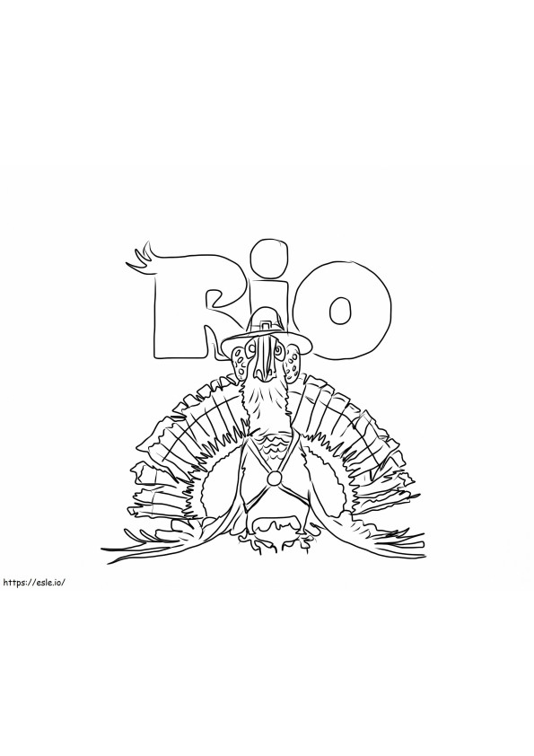 Rio Turkey coloring page