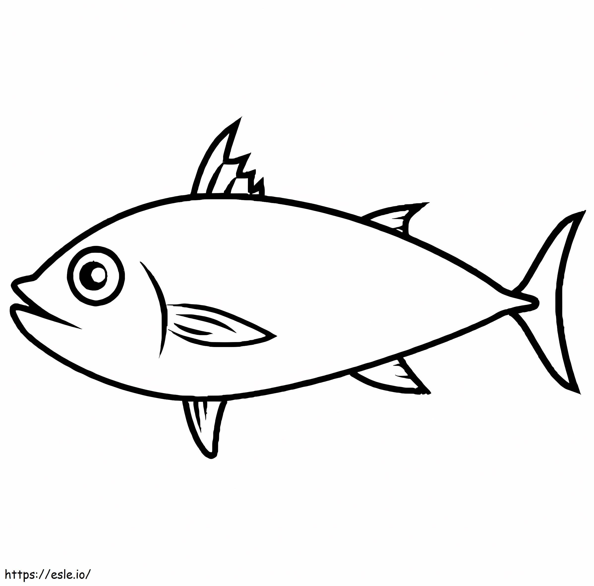 Einfacher Thunfisch ausmalbilder