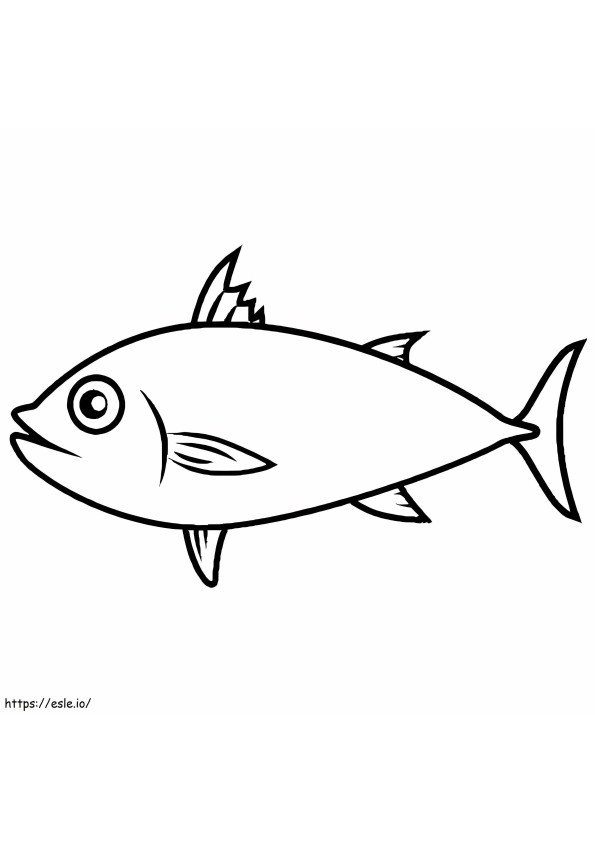 Easy Tuna coloring page