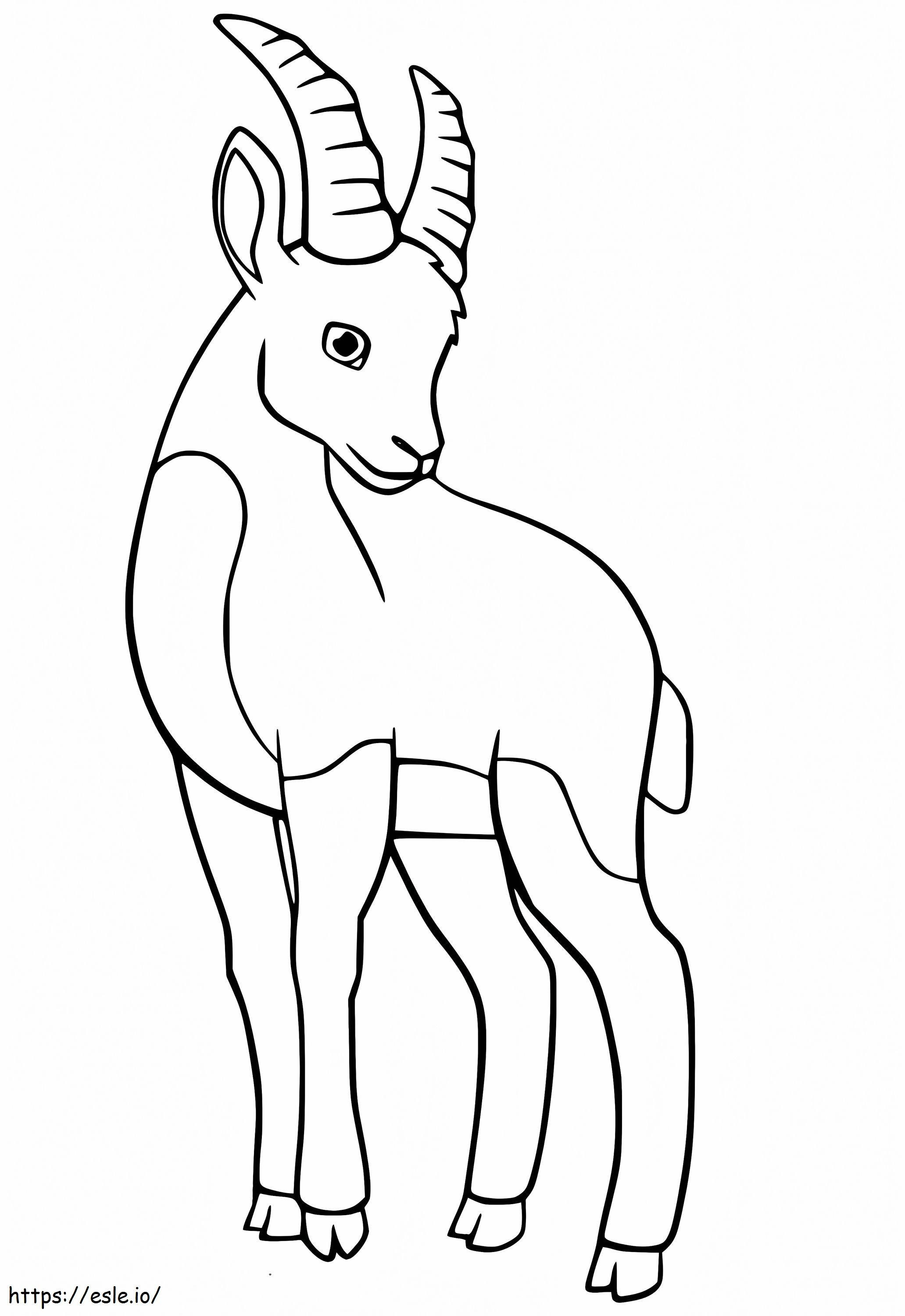 Lovely Ibex coloring page
