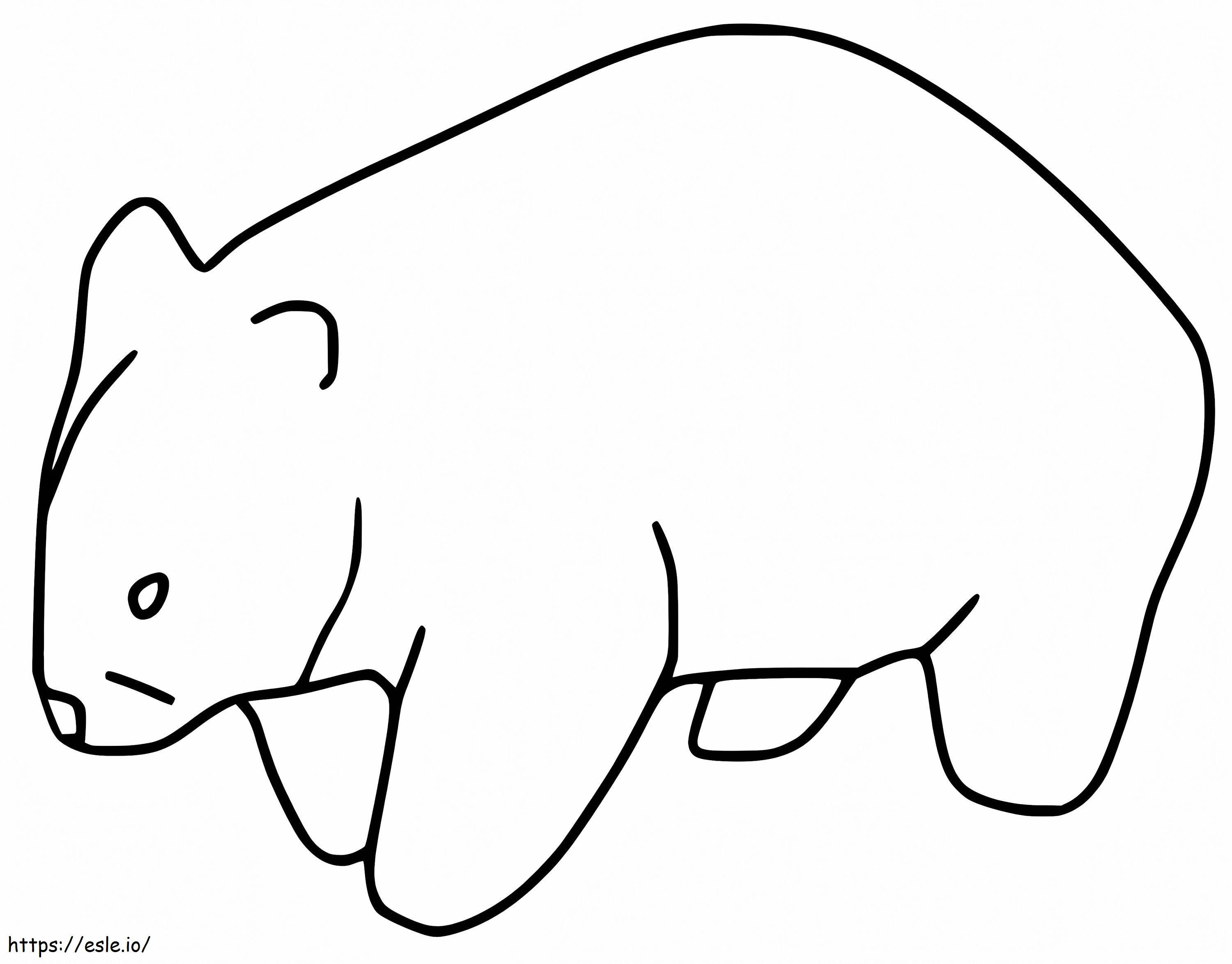 Wombat libre para colorear
