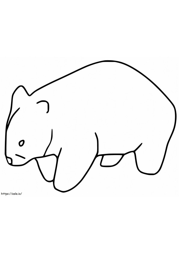 Gratis wombat kleurplaat