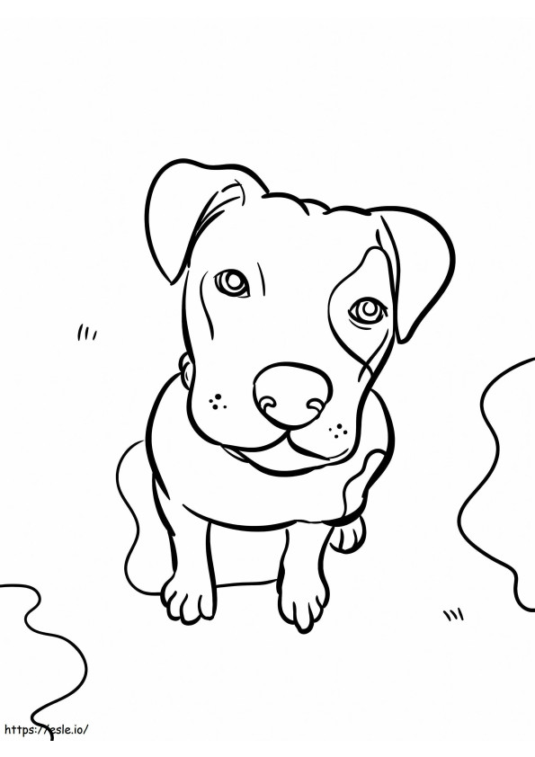 Coloriage Gros chien à imprimer dessin