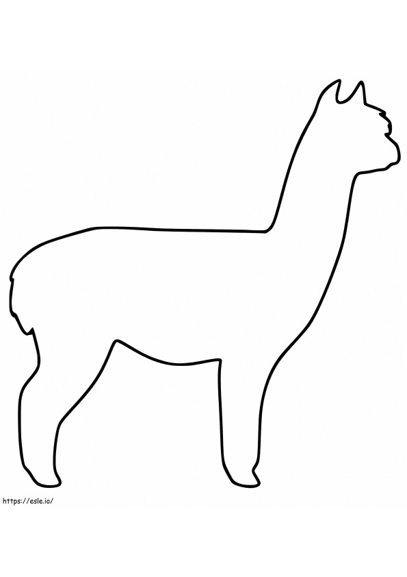 Guanaco Outline coloring page