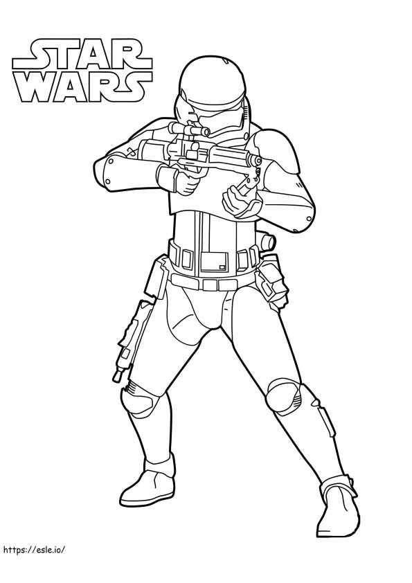 Coloriage Stormtrooper de Star Wars à imprimer dessin