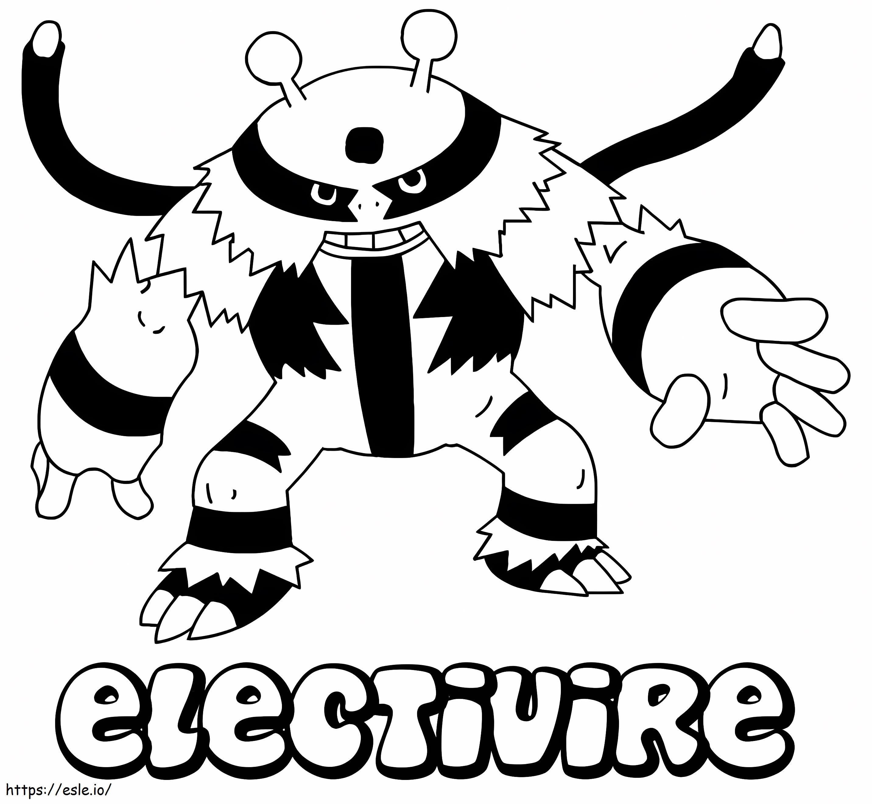 electivire coloring pages for kids pokemon