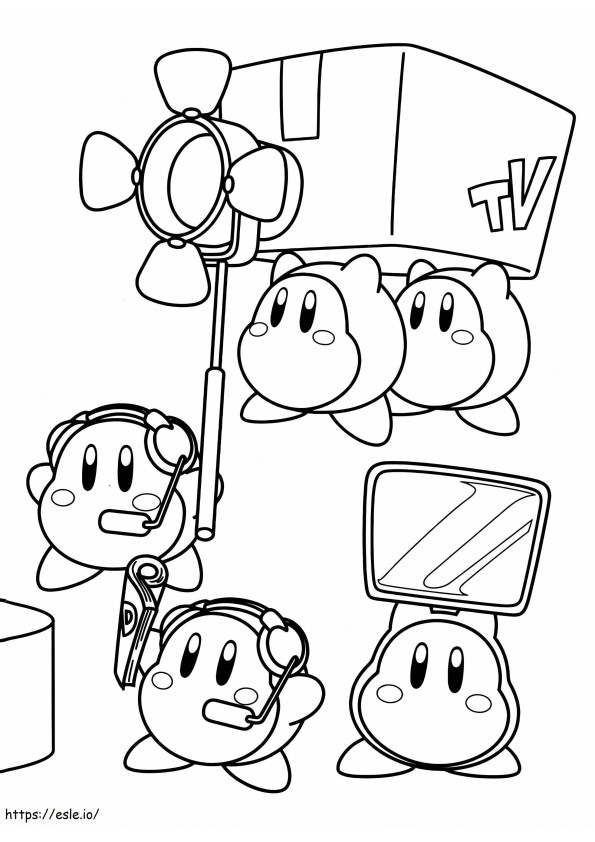 Fotografia Kirby para colorir