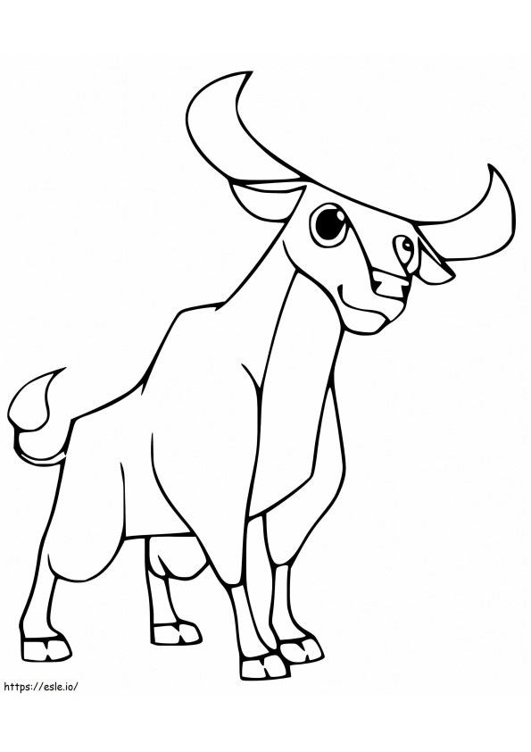 Cool Bull coloring page