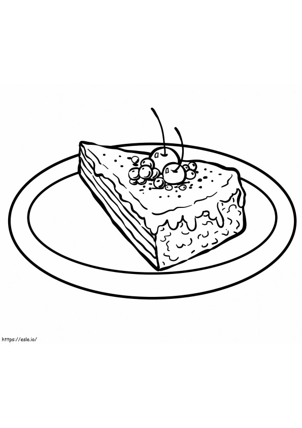 Ein Stück Kuchen ausmalbilder