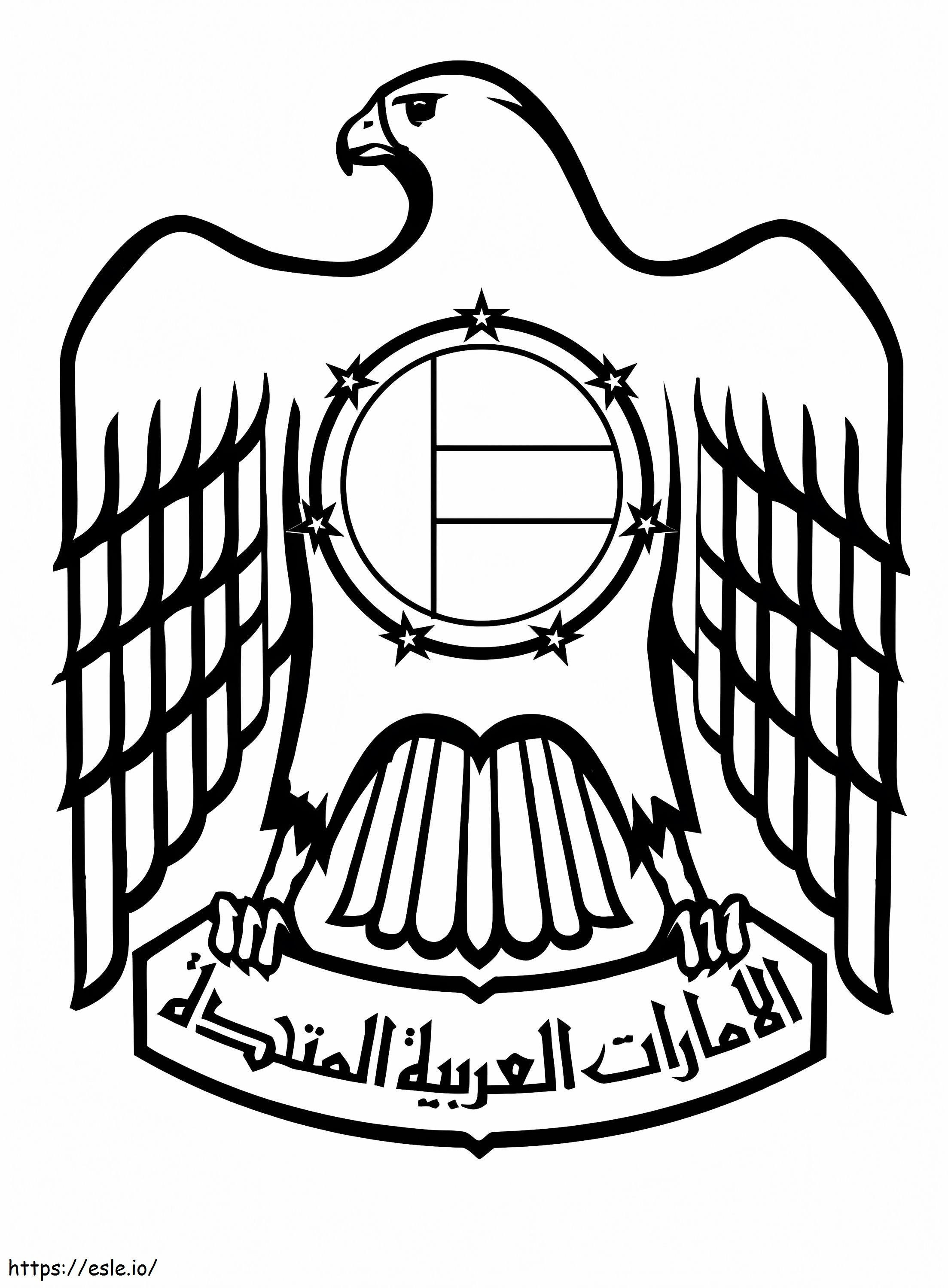 Herb Zjednoczonych Emiratów Arabskich kolorowanka