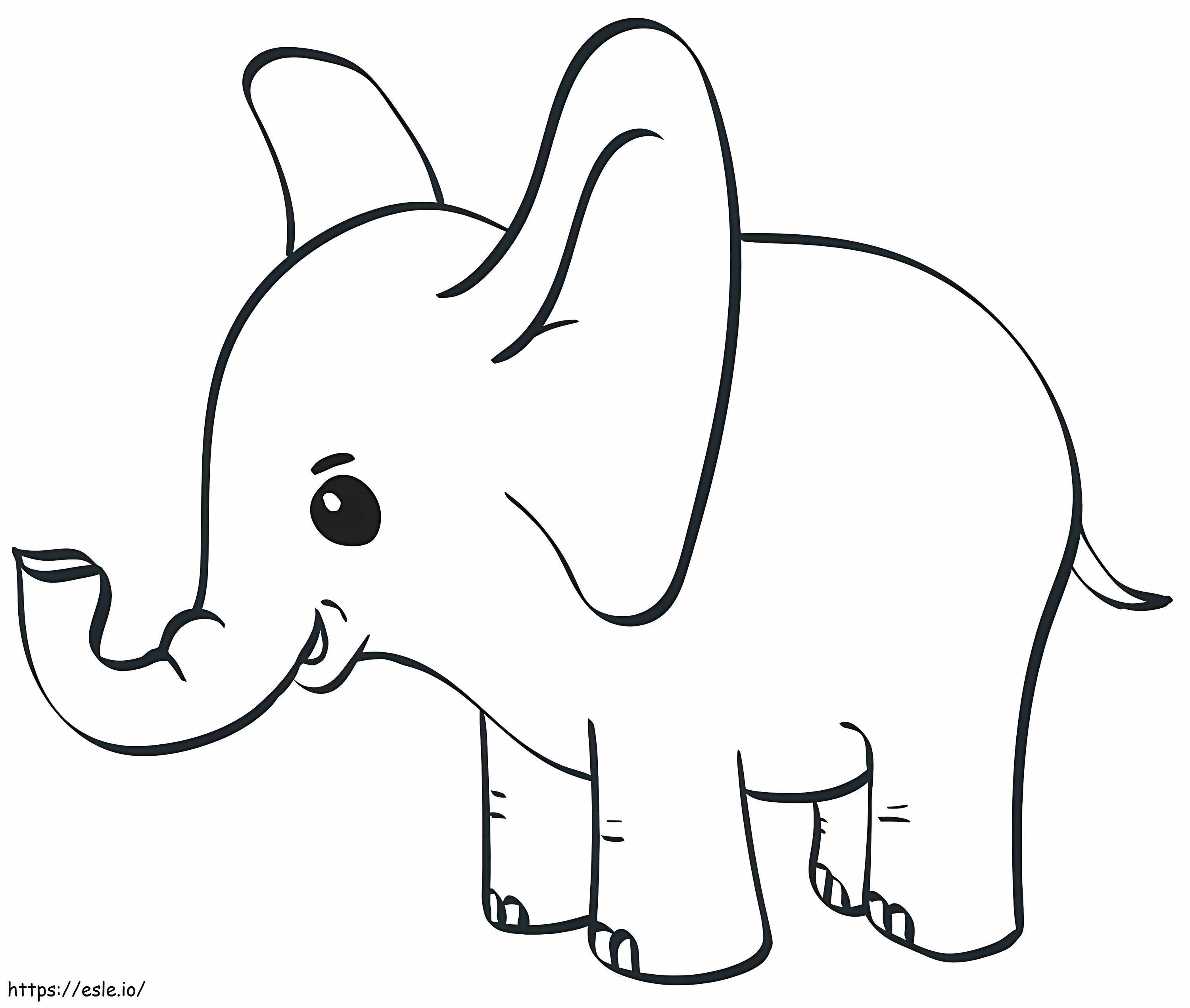 Adorable Baby Elephant coloring page
