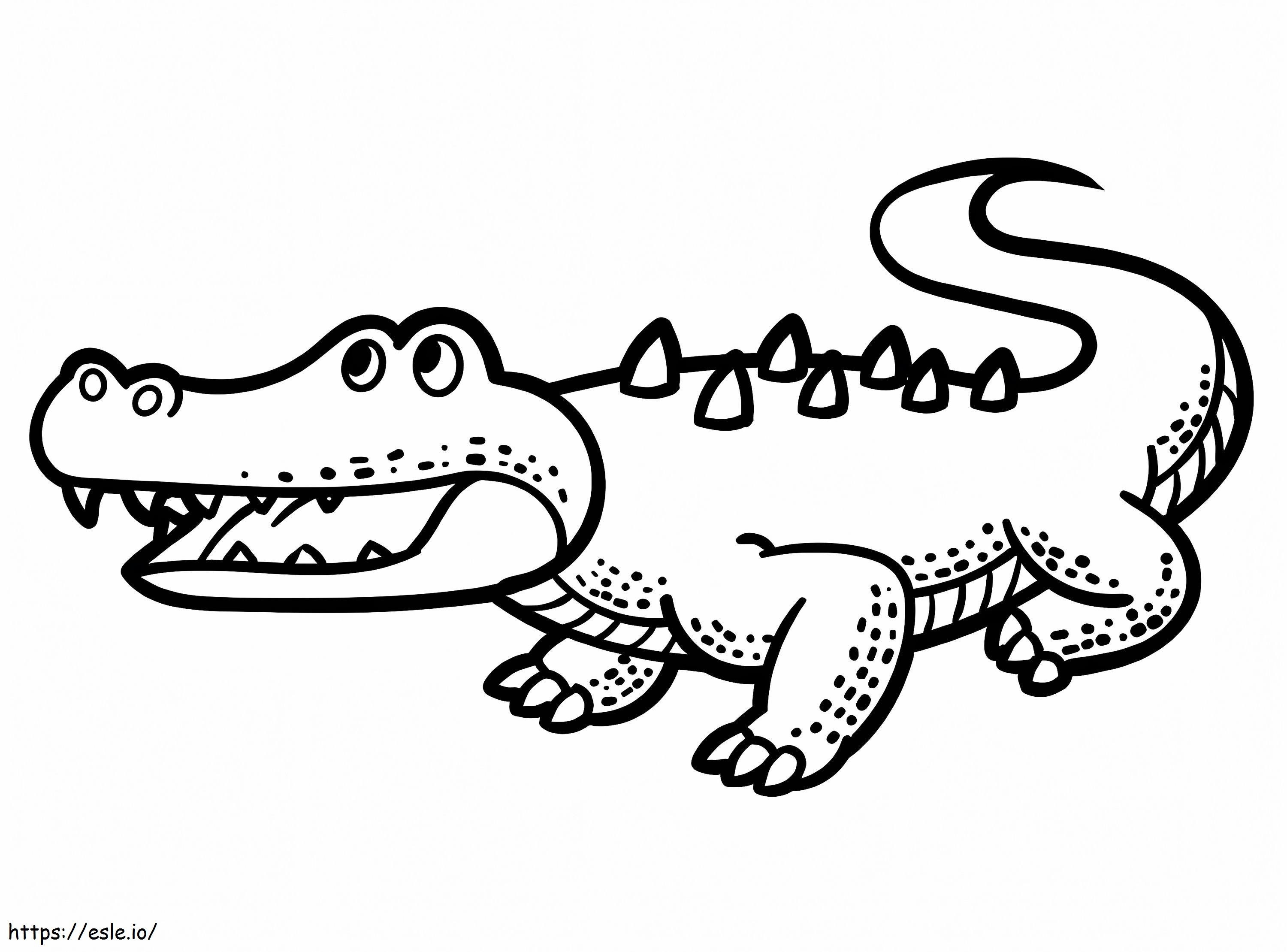 Coloriage Crocodile imprimable à imprimer dessin