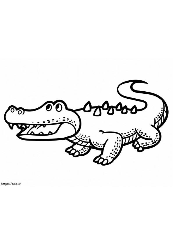 Coloriage Crocodile imprimable à imprimer dessin