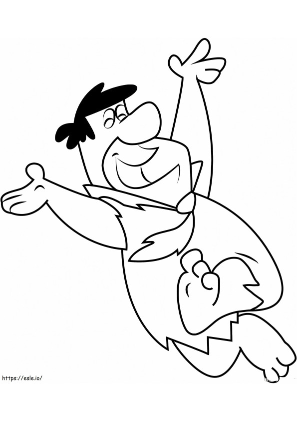 Fred Flintstones Feliz coloring page