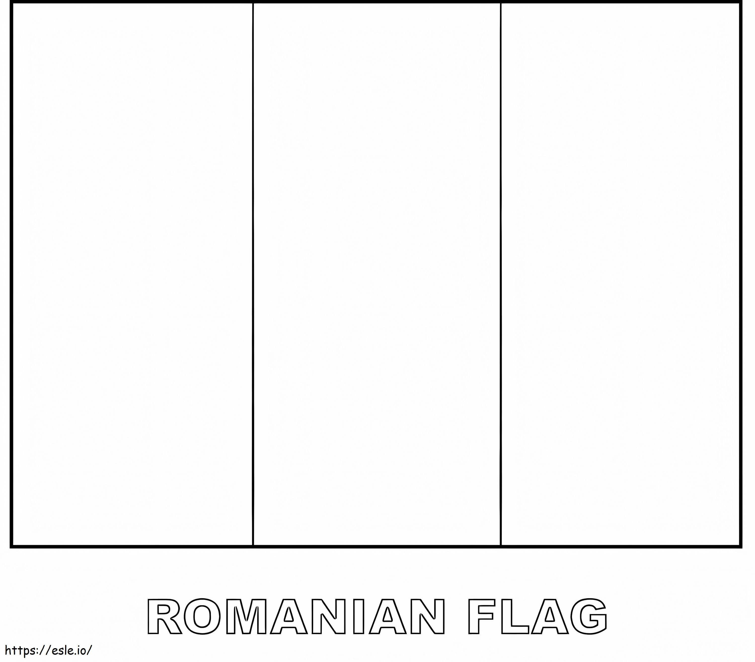 Steagul Romaniei de colorat