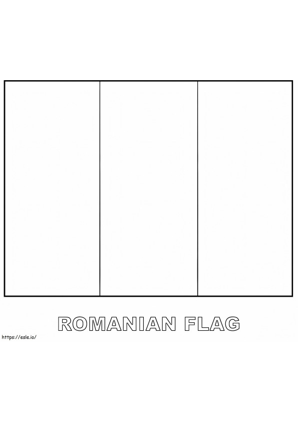 bandera rumana para colorear