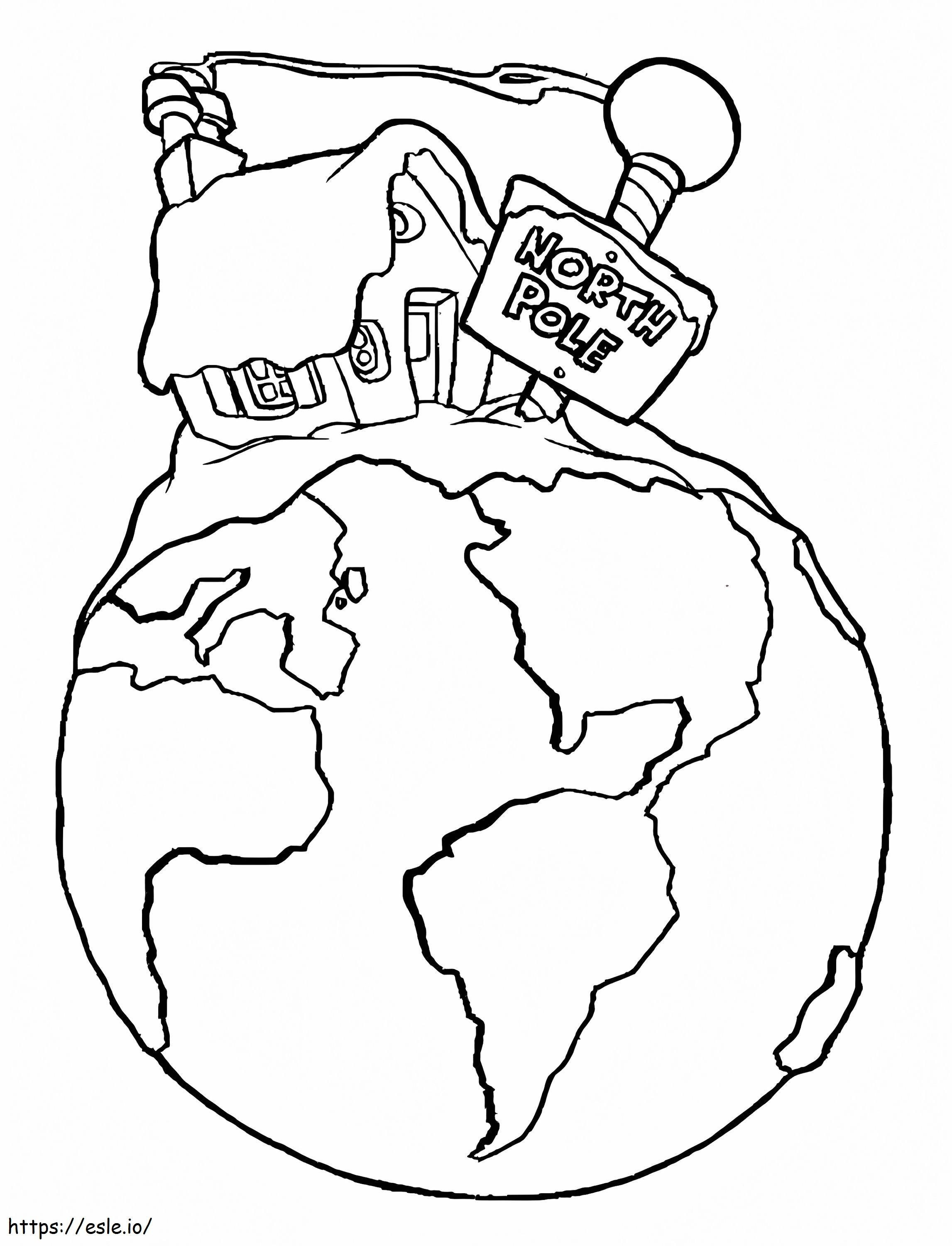 North Pole coloring page
