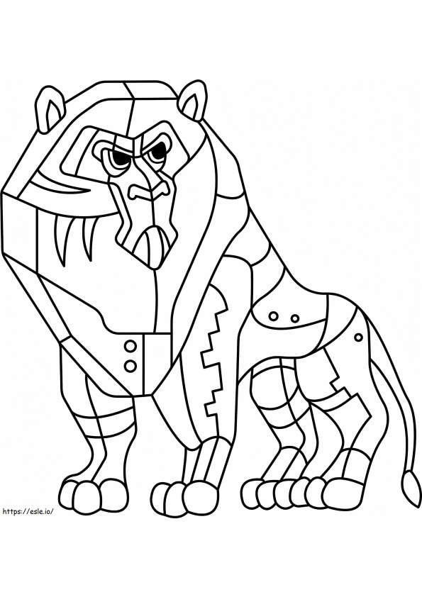 Abstract Lion coloring page