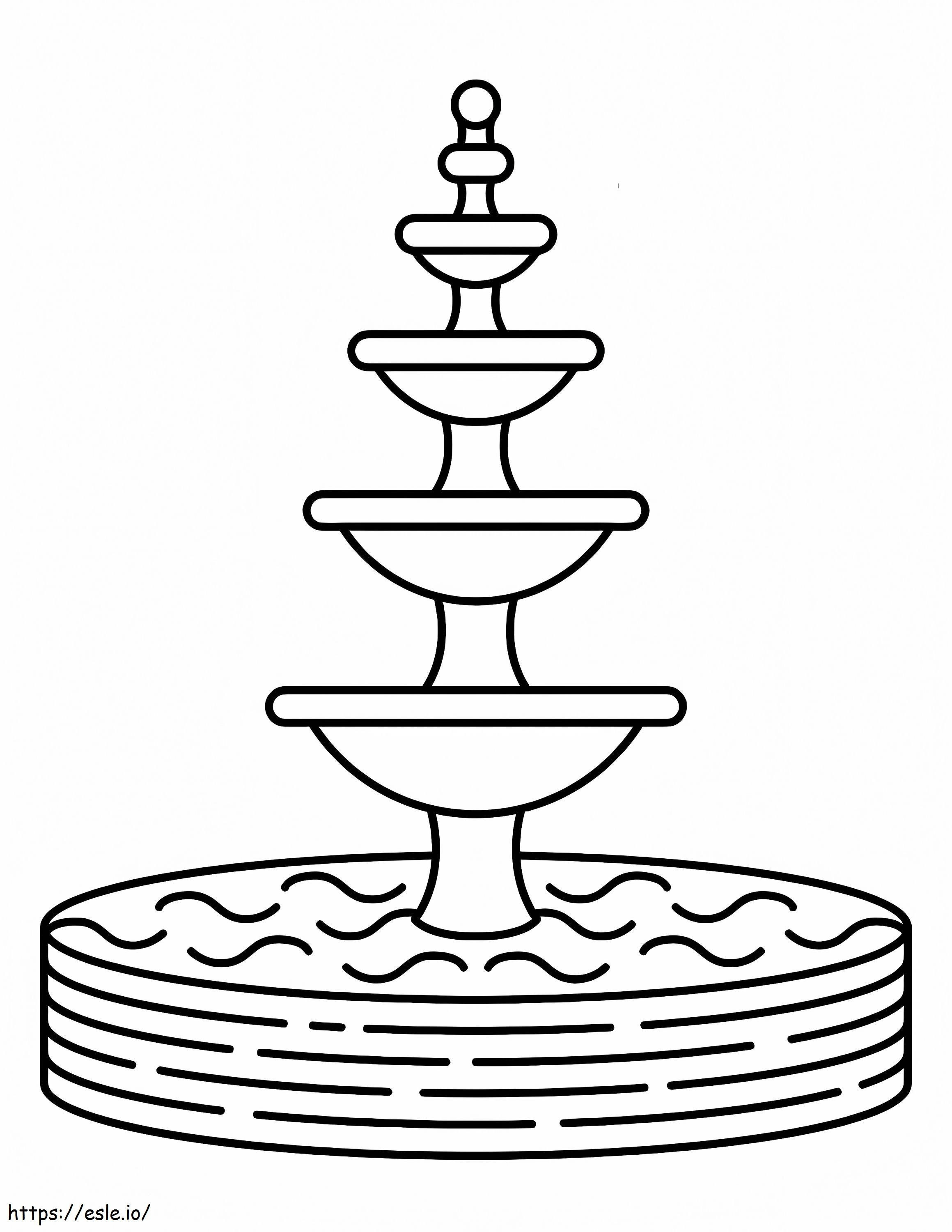 Free Fountain Printable coloring page