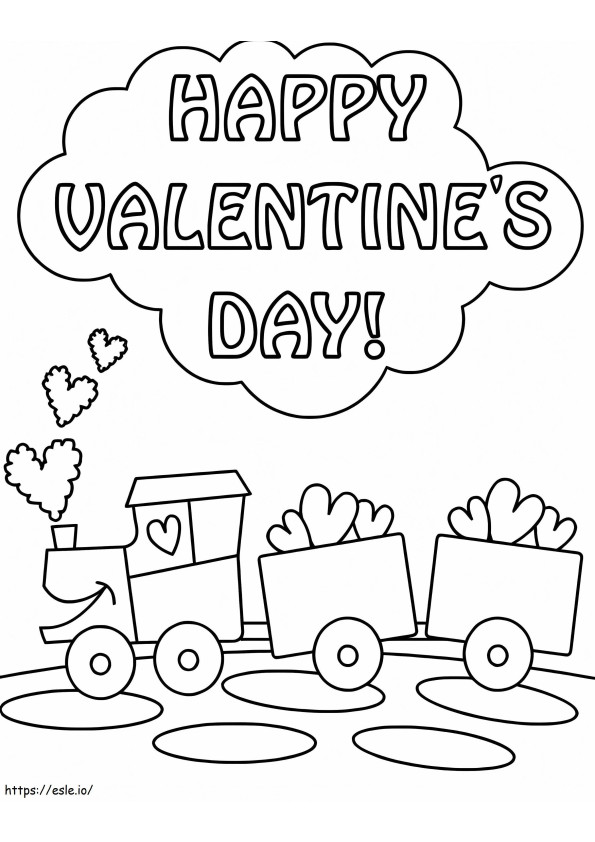 Happy Valentines Day To Color coloring page