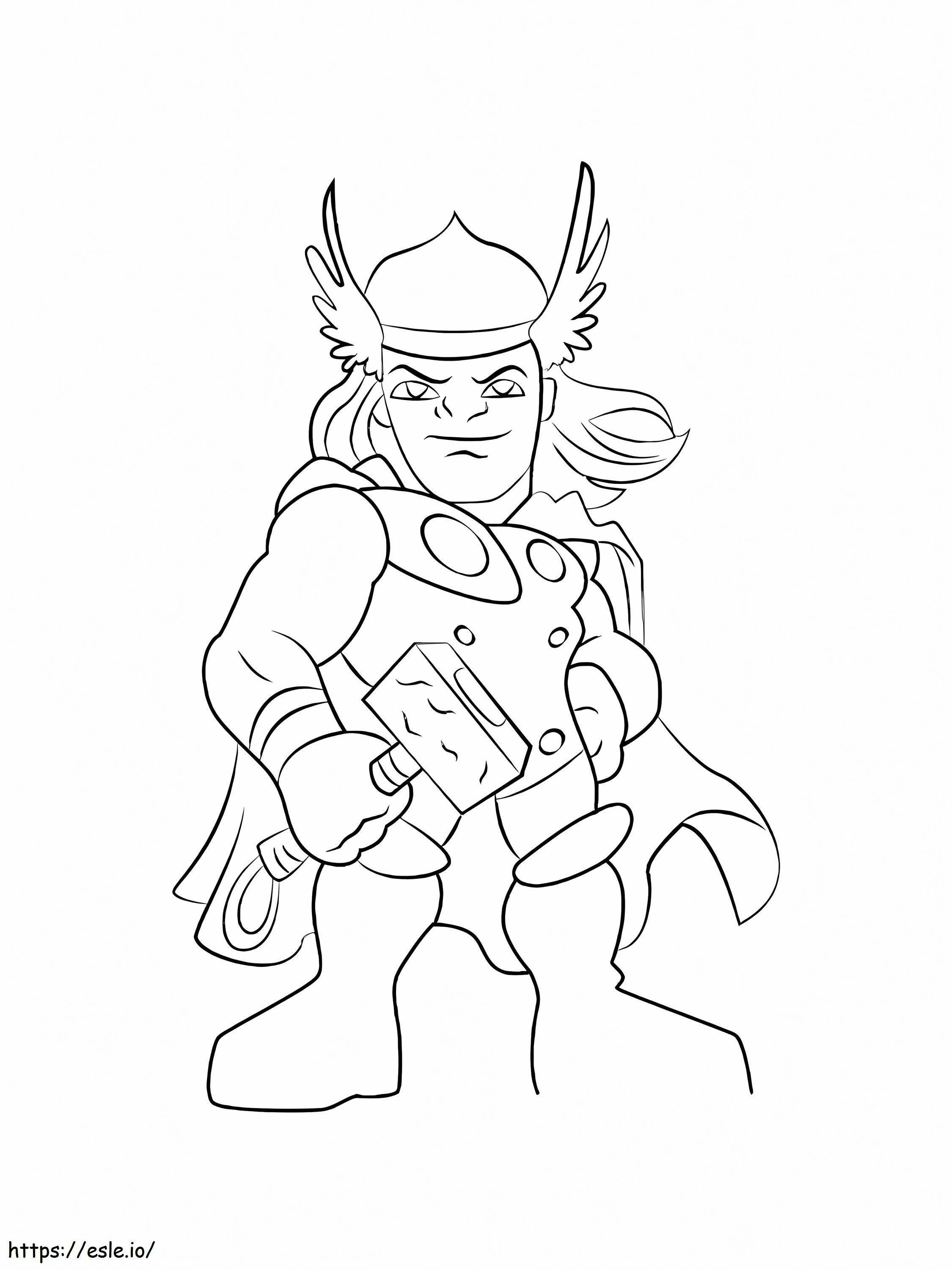 God Of Thunder Thor coloring page