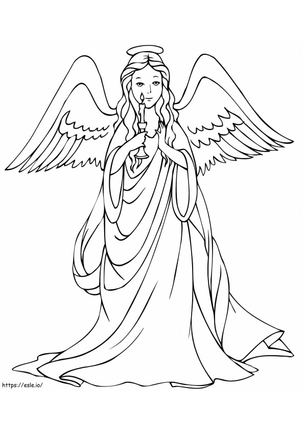 Beautiful Angel 2 coloring page