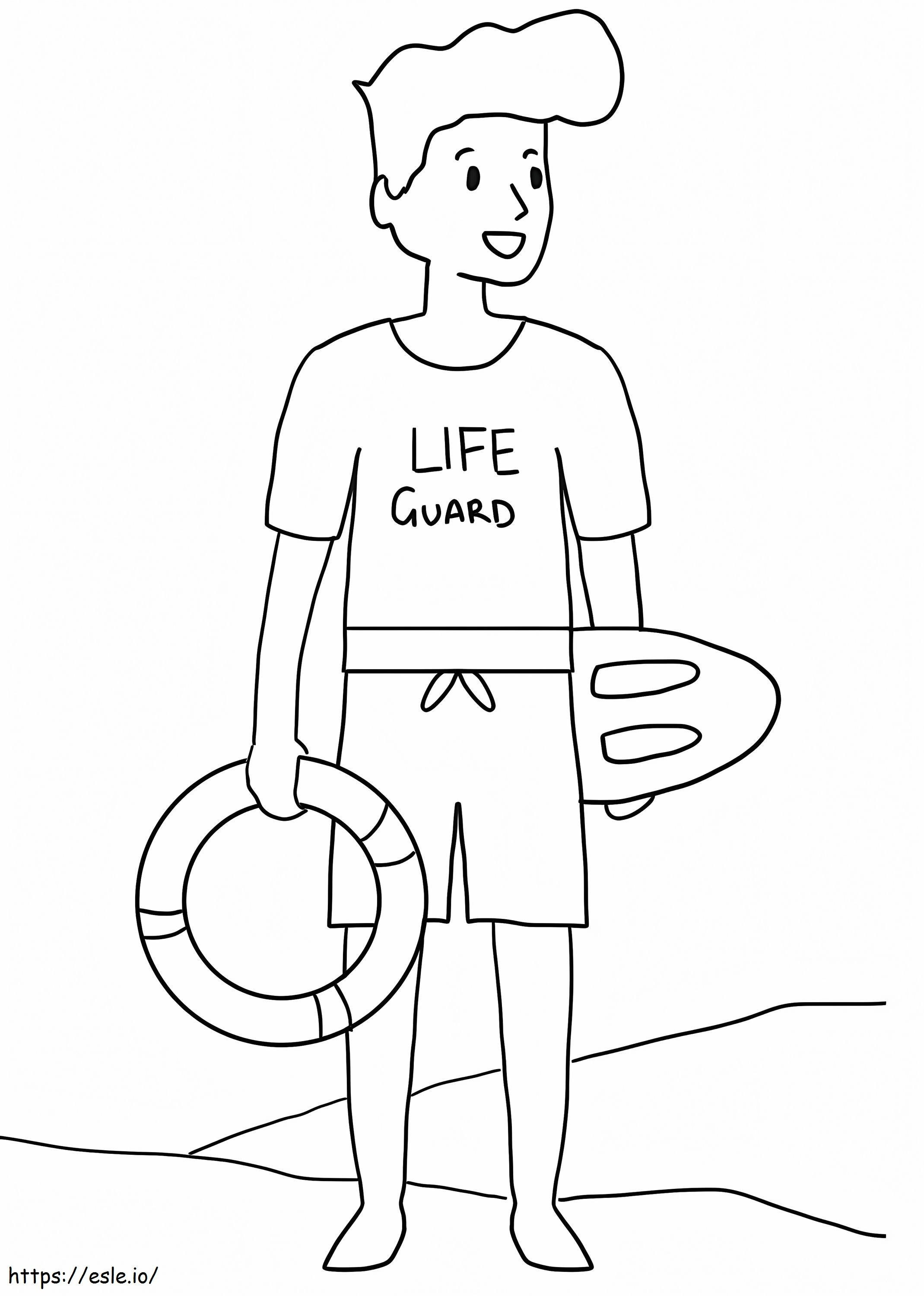 Young Lifeguard coloring page