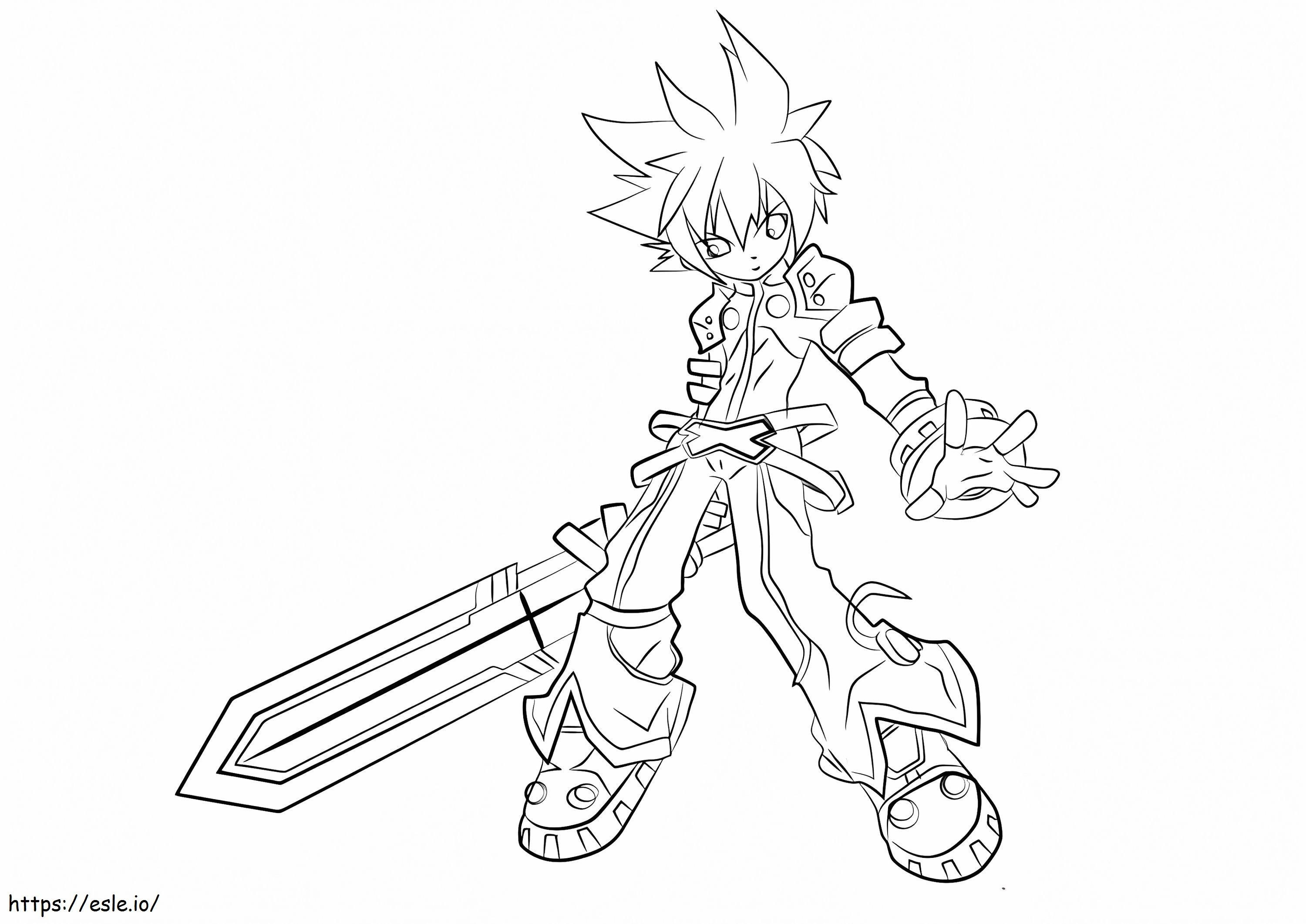 Lord Knight From Elsword coloring page