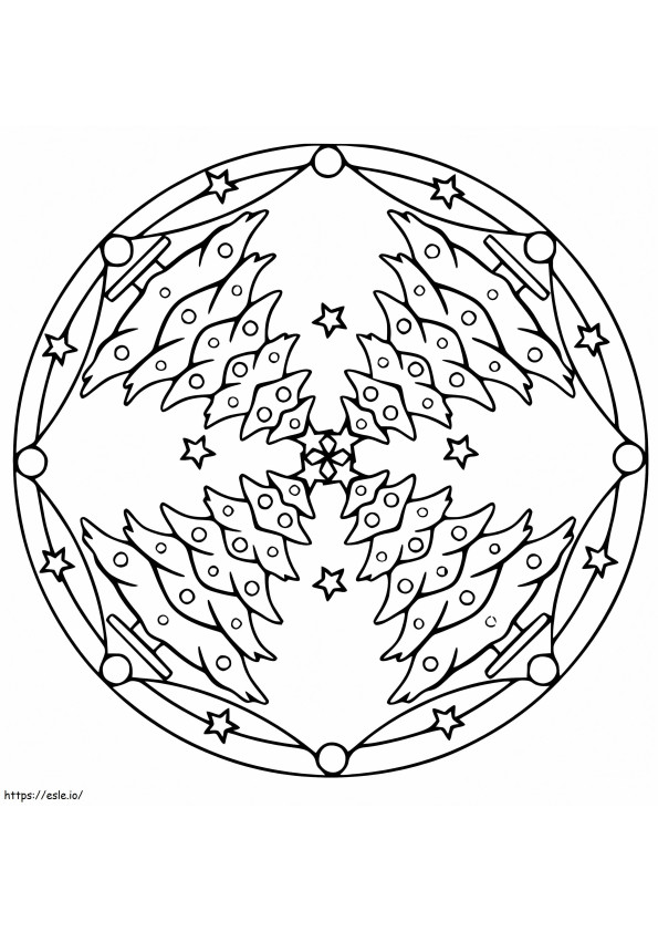 Coloriage Mandala de Noël 20 à imprimer dessin