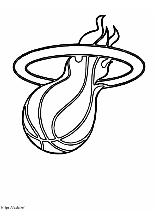 Coloriage Basket-ball Miami Heat à imprimer dessin